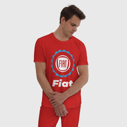 Мужская пижама хлопок с принтом Fiat в стиле Top Gear, фото на моделе #1