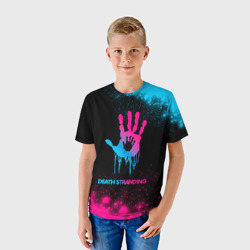 Детская футболка 3D Death Stranding - neon gradient - фото 2