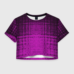 Женская футболка Crop-top 3D Абстрактный мозаичный темный бордовый узор