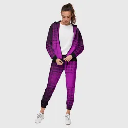 Женский костюм 3D Абстрактный мозаичный темный бордовый узор - фото 2