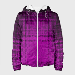 Женская куртка 3D Абстрактный мозаичный темный бордовый узор