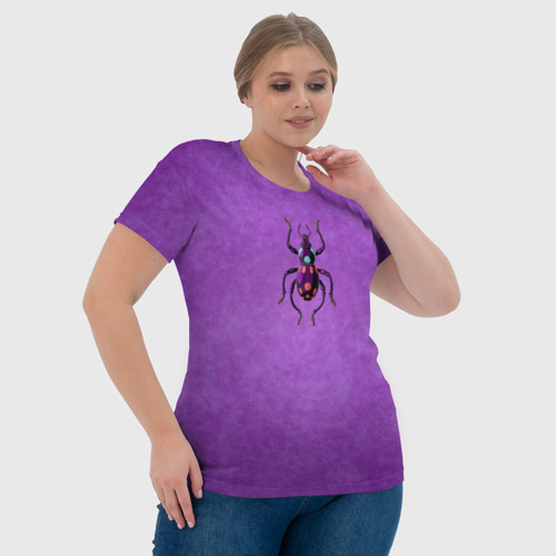 Женская футболка 3D с принтом Pachyrhynchus congestus - тип 4, фото #4