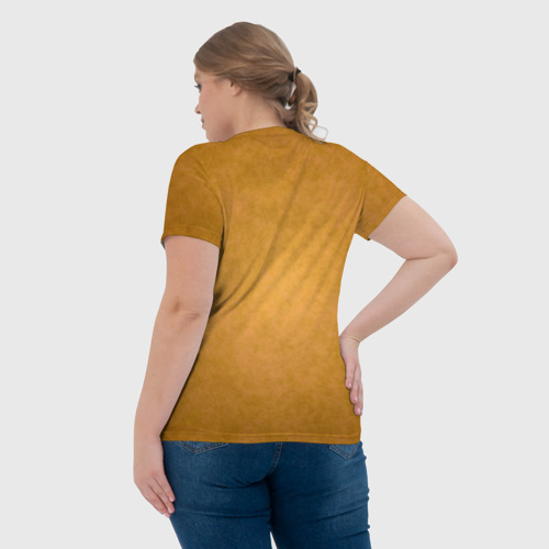 Женская футболка 3D с принтом Pachyrhynchus reticulatus - тип 4, вид сзади #2