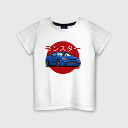 Детская футболка хлопок Nissan Skyline R34 GT-R