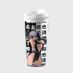 Термокружка-непроливайка 2b в шикарном платье - Nier Automata