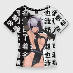 Женская футболка 3D Slim 2b в шикарном платье - Nier Automata