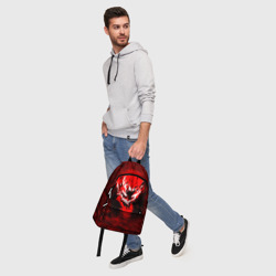 Рюкзак с принтом Shadow Fiend phonk ZXC для любого человека, вид спереди №5. Цвет основы: белый