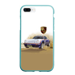 Чехол для iPhone 7Plus/8 Plus матовый Porsche - гонки в пустыне
