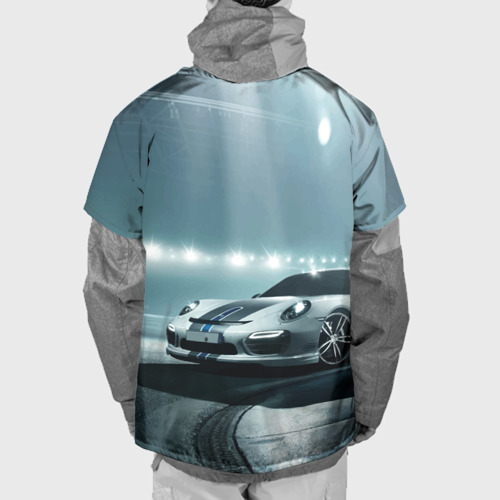 Накидка на куртку 3D Porsche - racing route - motorsport, цвет 3D печать - фото 2