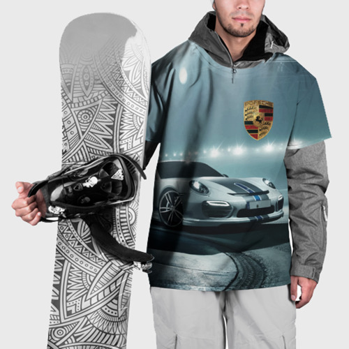 Накидка на куртку 3D Porsche - racing route - motorsport, цвет 3D печать