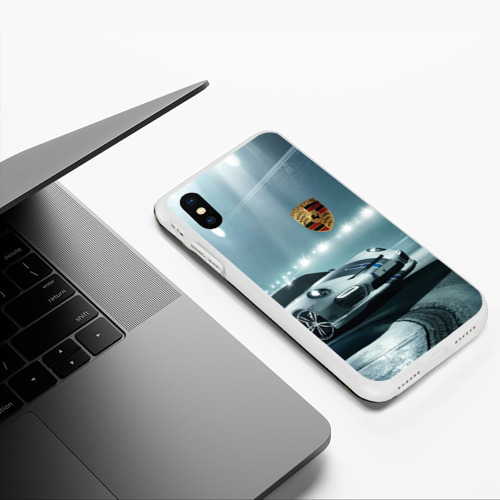 Чехол для iPhone XS Max матовый с принтом Porsche - racing route - motorsport, фото #5