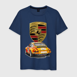 Мужская футболка хлопок Porsche - Motorsport - racing team