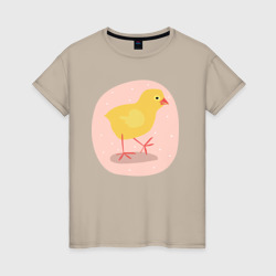 Женская футболка хлопок Цыплёнок