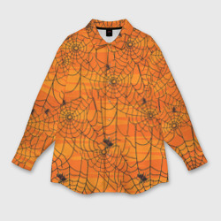 Женская рубашка oversize 3D Паучье логово - паутина
