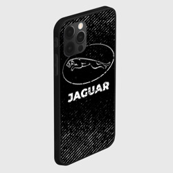 Чехол для iPhone 12 Pro Jaguar с потертостями на темном фоне - фото 2