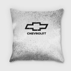 Подушка 3D Chevrolet с потертостями на светлом фоне