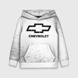 Детская толстовка 3D Chevrolet с потертостями на светлом фоне