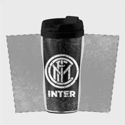 Термокружка-непроливайка Inter с потертостями на темном фоне - фото 2