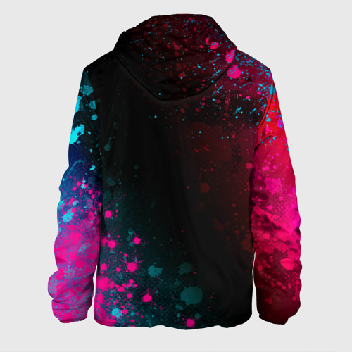 Мужская куртка 3D Three Days Grace - neon gradient: надпись, символ, цвет 3D печать - фото 2