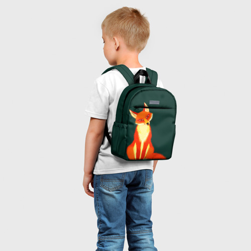 Детский рюкзак 3D с принтом Лиса, фото на моделе #1