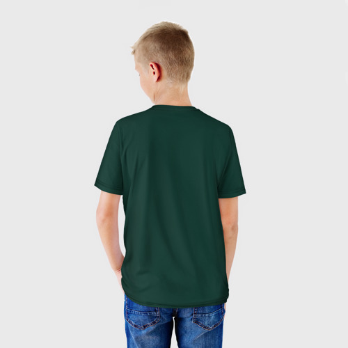 Детская футболка 3D с принтом Лиса, вид сзади #2