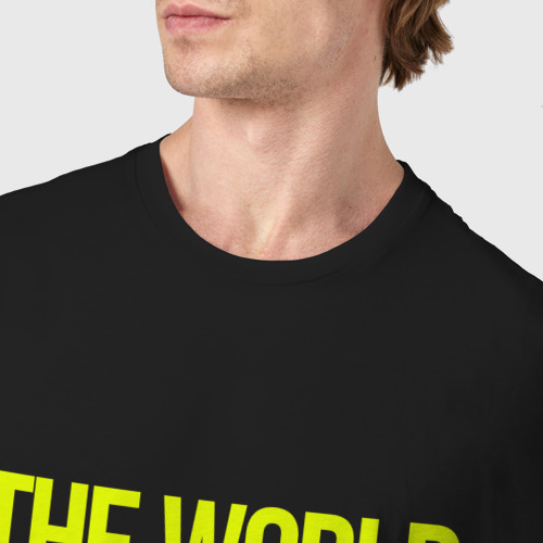 Мужская футболка хлопок JoJo the world, цвет черный - фото 6