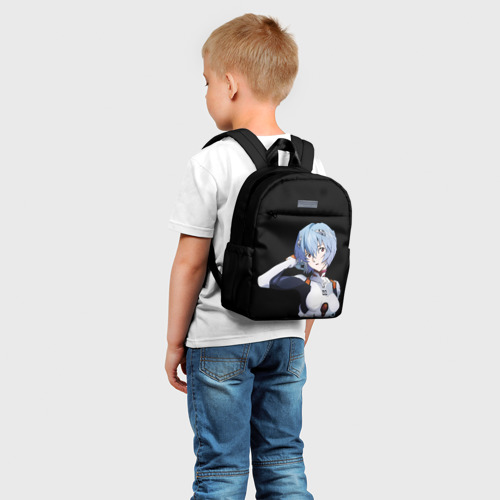 Детский рюкзак 3D с принтом Евангелион - Аянами Рэй, фото на моделе #1