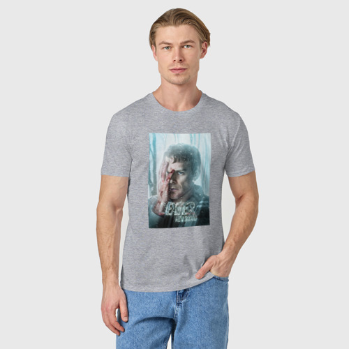 Мужская футболка хлопок Dexter New Blood art, цвет меланж - фото 3