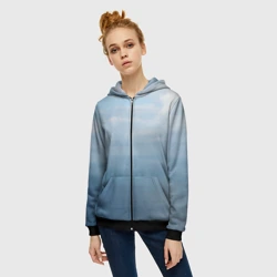 Женская толстовка 3D на молнии Крымское море - фото 2