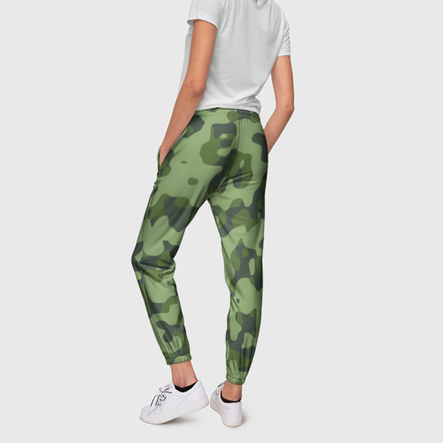 Женские брюки 3D с принтом Камуфляж ВСР-93 Флора - Арбуз, вид сзади #2