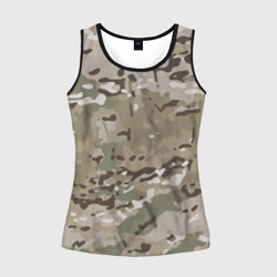 Женская майка 3D Камуфляж Multicam