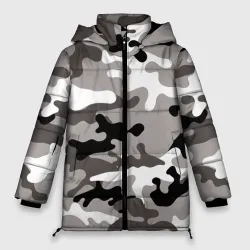 Женская зимняя куртка Oversize Камуфляж Urban крупный