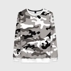 Женский свитшот 3D Камуфляж Urban крупный