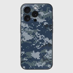 Чехол для iPhone 16 Pro силиконовый с защитой камеры Камуфляж Росгвардия цифра