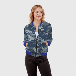 Женский бомбер 3D Камуфляж Росгвардия цифра - фото 2