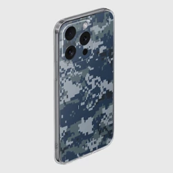 Чехол для iPhone 15 Pro силиконовый с защитой камеры Камуфляж Росгвардия цифра - фото 2