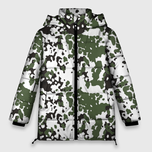 Женская зимняя куртка Oversize Камуфляж M-84 Snow, цвет черный