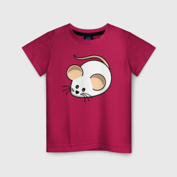 Детская футболка хлопок Белый мышонок