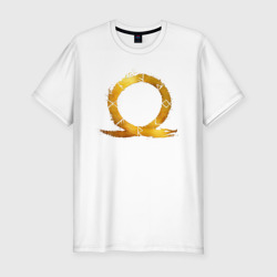 Мужская футболка хлопок Slim Golden logo GoW Ragnarok