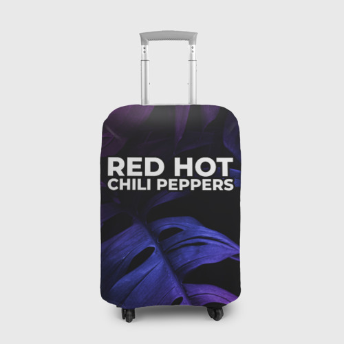 Чехол для чемодана 3D Red Hot Chili Peppers neon monstera, цвет 3D печать