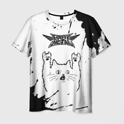 Babymetal рок кот на светлом фоне – Мужская футболка 3D с принтом купить со скидкой в -26%