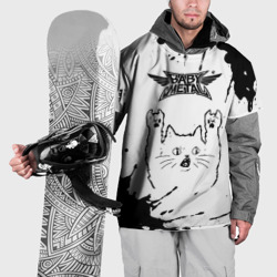 Накидка на куртку 3D Babymetal рок кот на светлом фоне