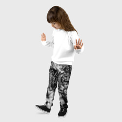 Детские брюки 3D Оттенки серого черные трайбл драконы татуировка - фото 2