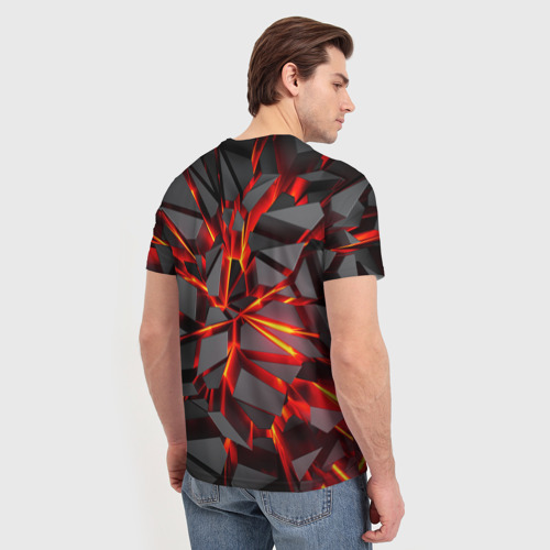 Мужская футболка 3D Неоновый блеск, цвет 3D печать - фото 4
