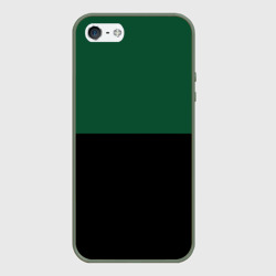 Чехол для iPhone 5/5S матовый Серьёзный Зелёный