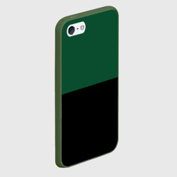 Чехол для iPhone 5/5S матовый Серьёзный Зелёный - фото 2