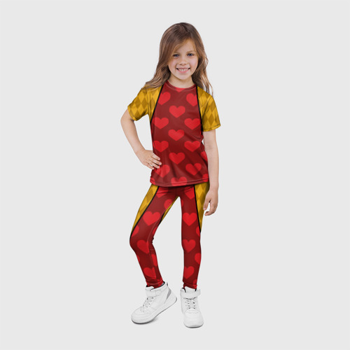 Детские леггинсы 3D Червонная королева Низ костюма, цвет 3D печать - фото 6
