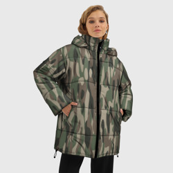 Женская зимняя куртка Oversize Камуфляж ВСР-93 вертикалка - фото 2