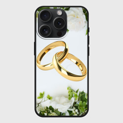 Чехол силиконовый для Apple iPhone 15 Pro матовый Молодожены
