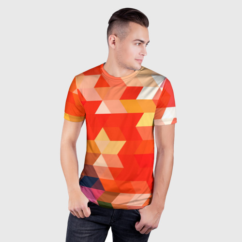 Мужская футболка 3D Slim Осень в огне, цвет 3D печать - фото 3